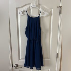 Blue Rain Chiffon Dress